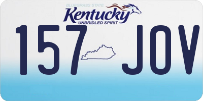 KY license plate 157JOV