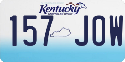 KY license plate 157JOW