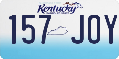 KY license plate 157JOY