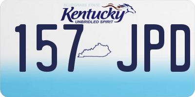 KY license plate 157JPD