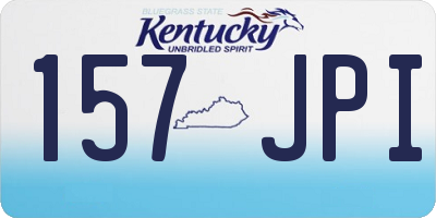KY license plate 157JPI