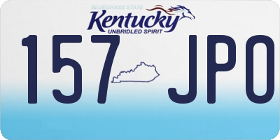 KY license plate 157JPO