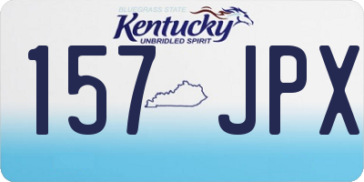 KY license plate 157JPX
