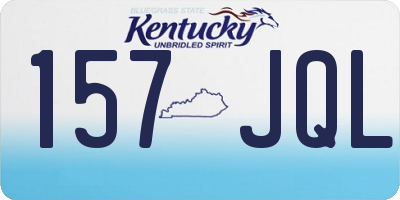 KY license plate 157JQL