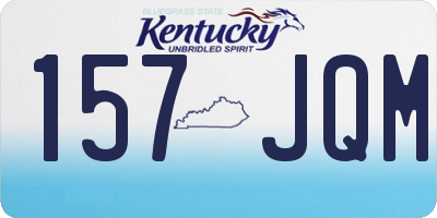 KY license plate 157JQM