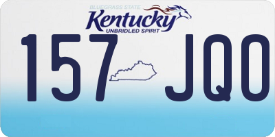 KY license plate 157JQO