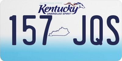 KY license plate 157JQS