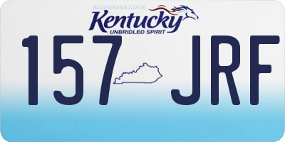 KY license plate 157JRF