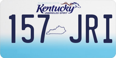 KY license plate 157JRI