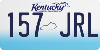 KY license plate 157JRL