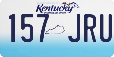 KY license plate 157JRU