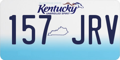 KY license plate 157JRV