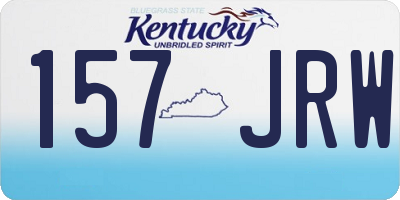 KY license plate 157JRW