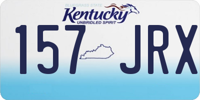 KY license plate 157JRX