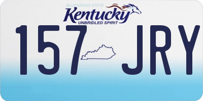 KY license plate 157JRY