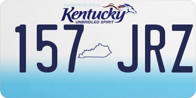 KY license plate 157JRZ