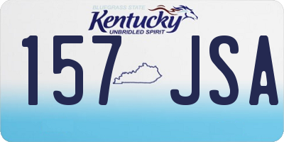 KY license plate 157JSA