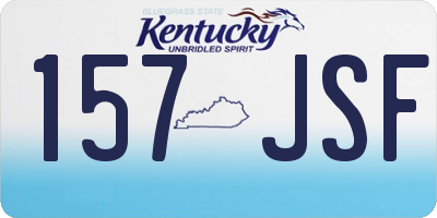 KY license plate 157JSF