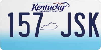 KY license plate 157JSK