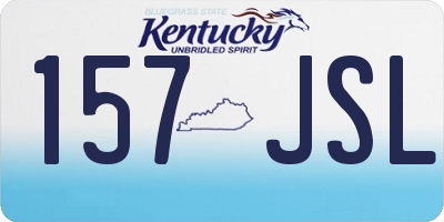 KY license plate 157JSL