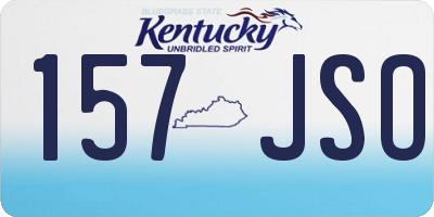 KY license plate 157JSO
