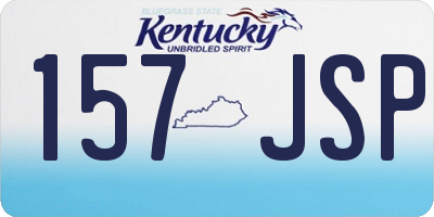 KY license plate 157JSP