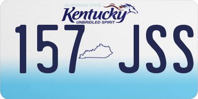 KY license plate 157JSS