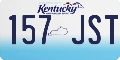 KY license plate 157JST