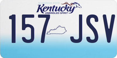 KY license plate 157JSV