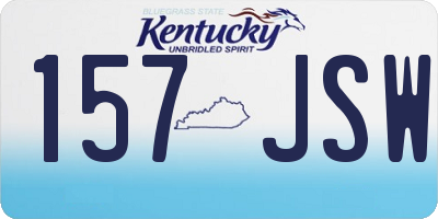 KY license plate 157JSW