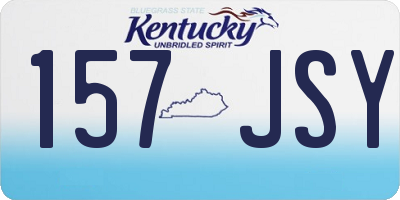 KY license plate 157JSY