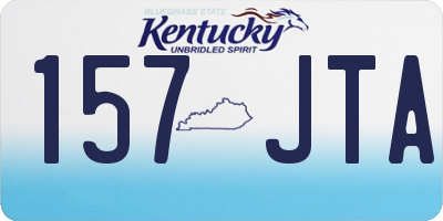 KY license plate 157JTA