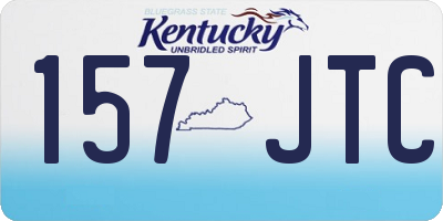 KY license plate 157JTC
