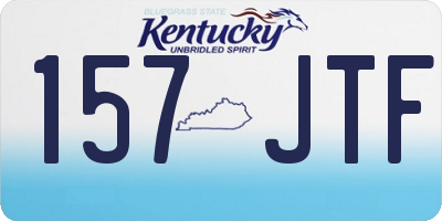 KY license plate 157JTF