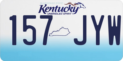 KY license plate 157JYW
