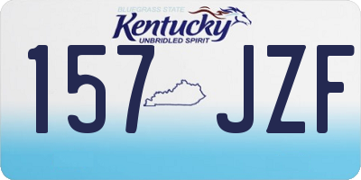 KY license plate 157JZF