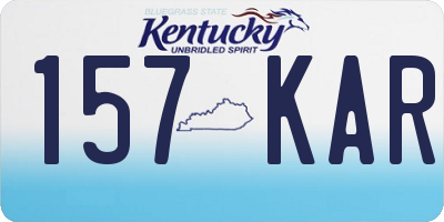 KY license plate 157KAR