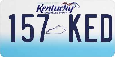 KY license plate 157KED