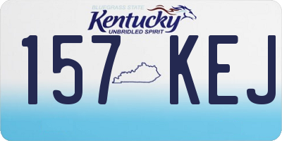 KY license plate 157KEJ