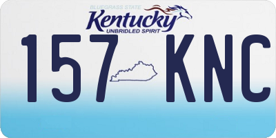 KY license plate 157KNC