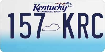 KY license plate 157KRC