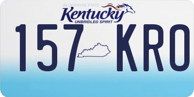 KY license plate 157KRO