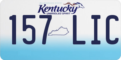 KY license plate 157LIC