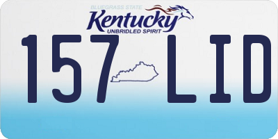 KY license plate 157LID