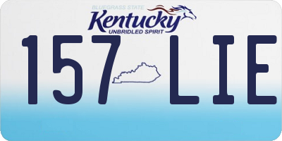 KY license plate 157LIE