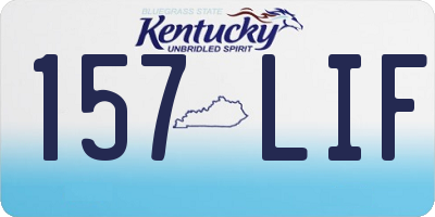 KY license plate 157LIF