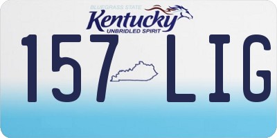 KY license plate 157LIG