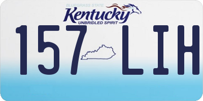 KY license plate 157LIH