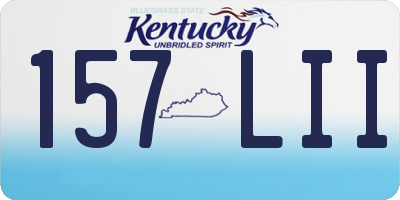 KY license plate 157LII