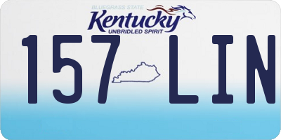 KY license plate 157LIN
